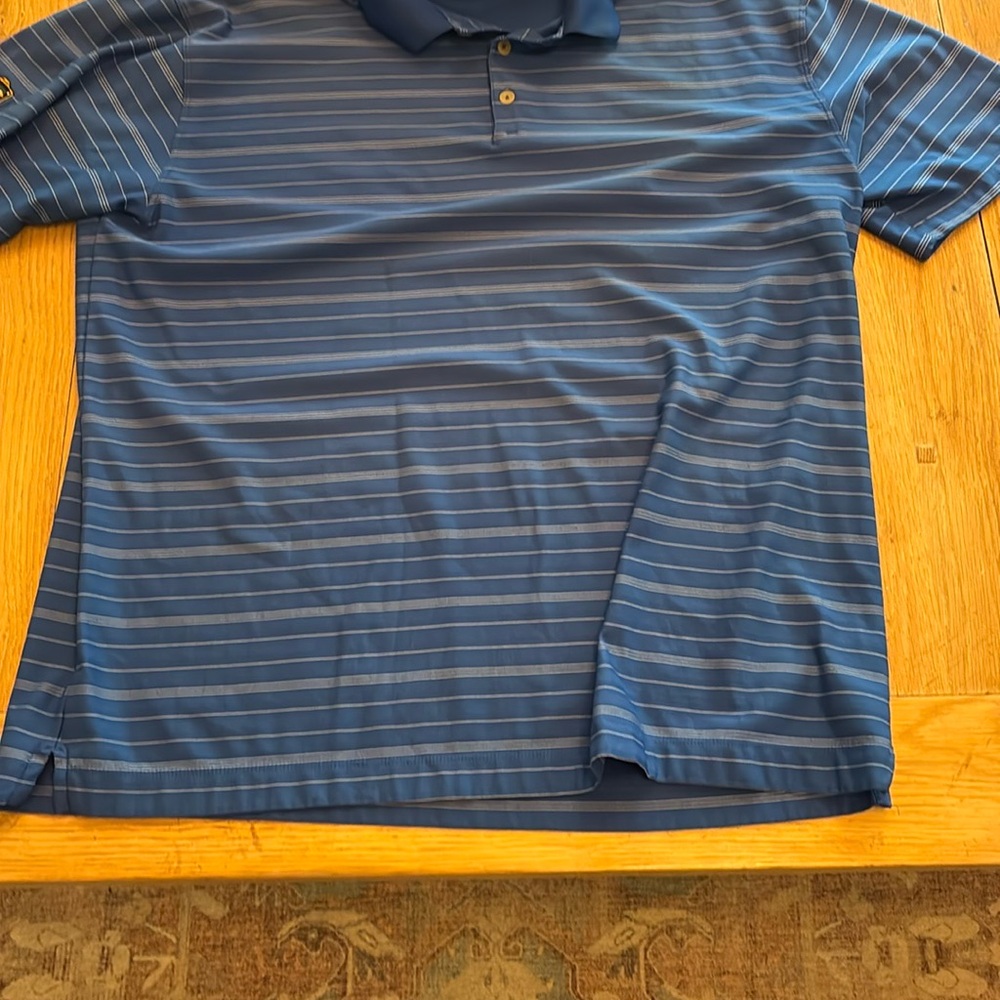 Men's Nike Golf Blue Striped Polo Shirt